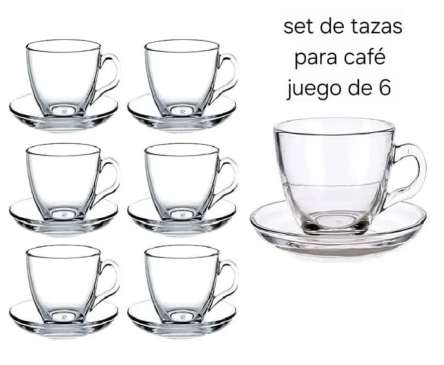 Set de tazas transparentes's foto | Ixi'Shop |  BizneCubano