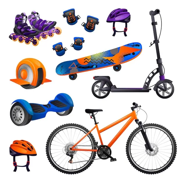 Imagen de Patines, bicicletas y carriolas